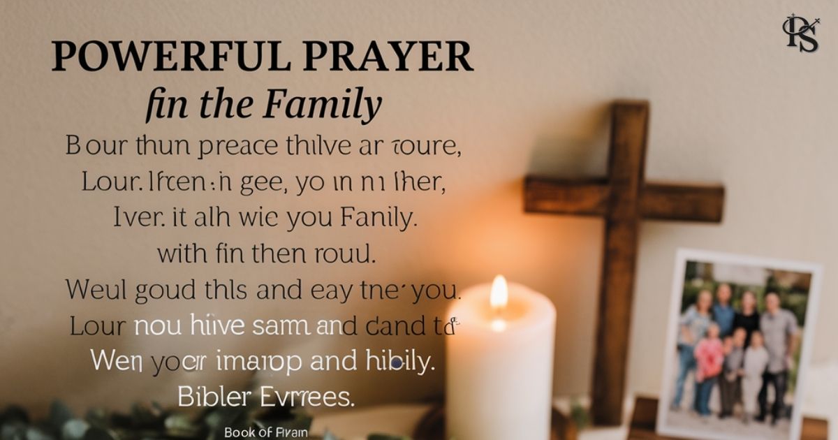 A Powerful Prayer for Peace in the Family With Bible Verses