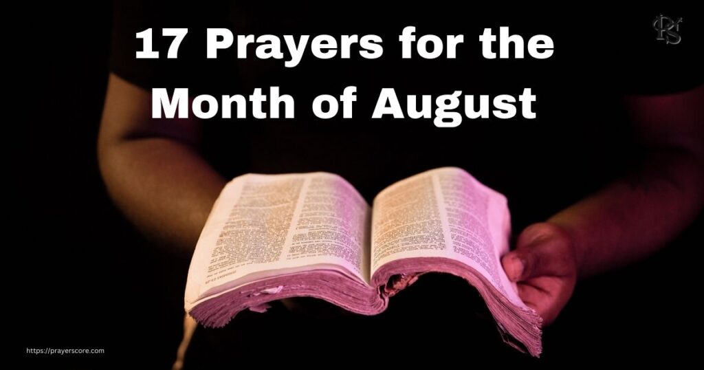 Prayers for the Month of August